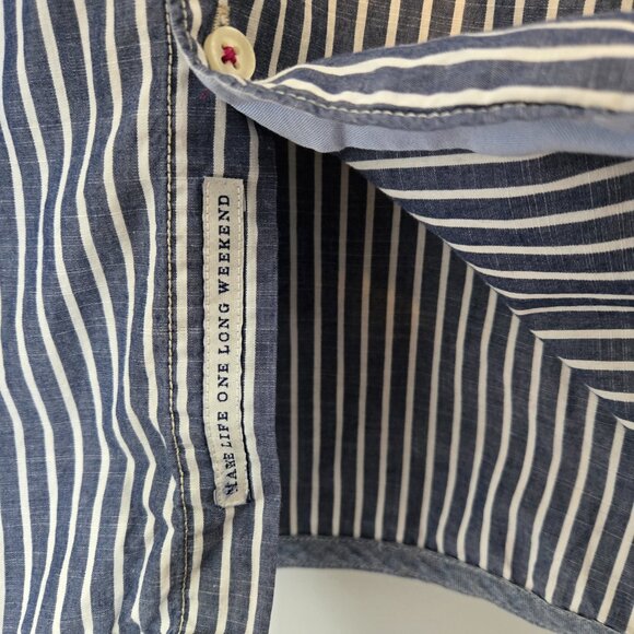 Tommy Bahama Jeans Island Crafted Striped Casual Classic Cotton Shirt XL - Picture 4 of 9